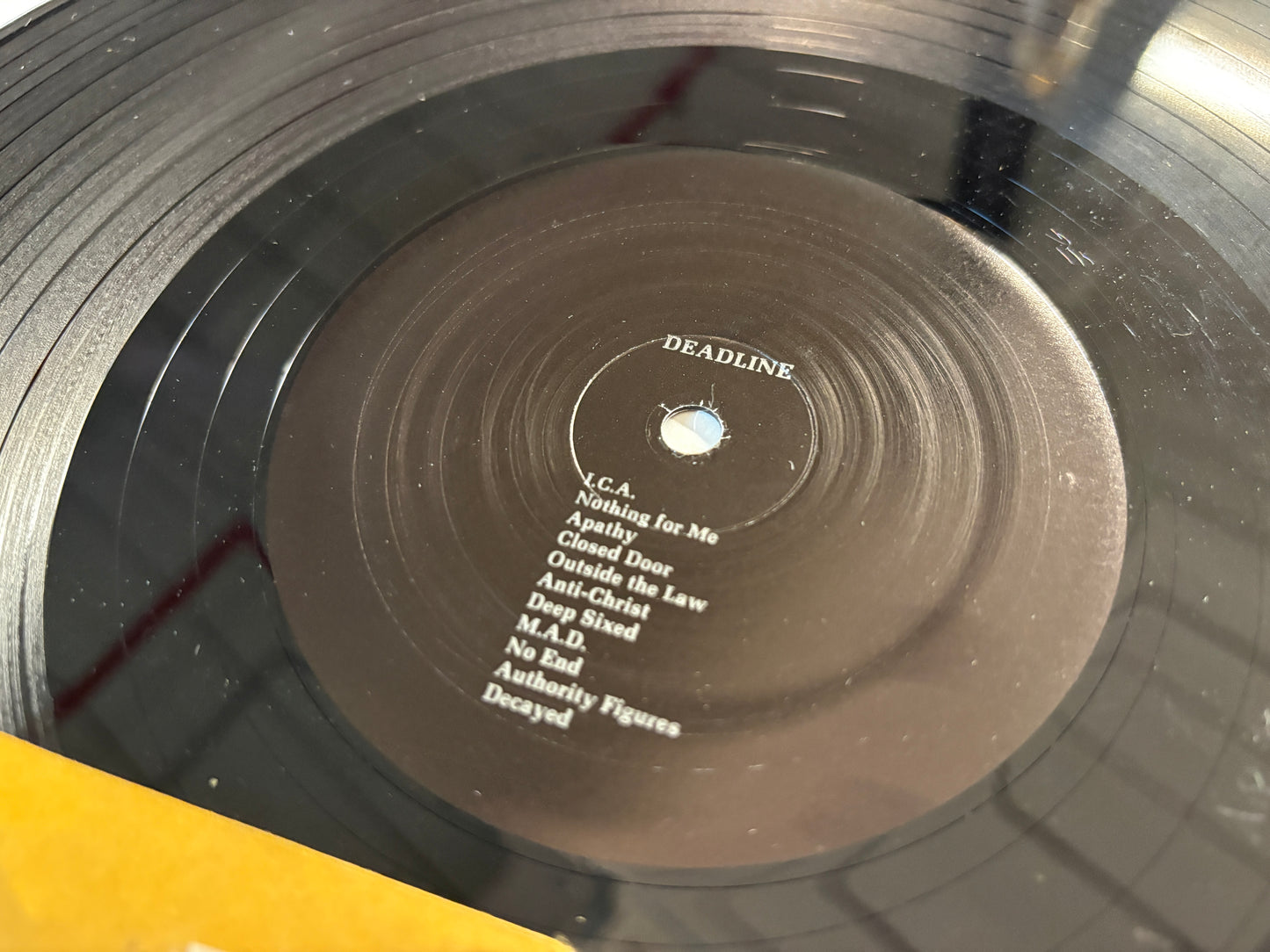 Deadline 8/2/82 Rare Punk Record Ltd 1000 copies